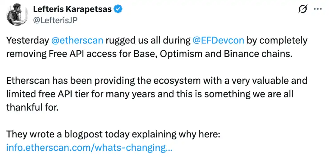 Etherscan 突襲式收費!意外暴露以太坊生態的數據依賴矛盾